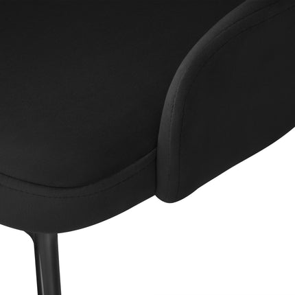 Velvet chair, Malaga, black