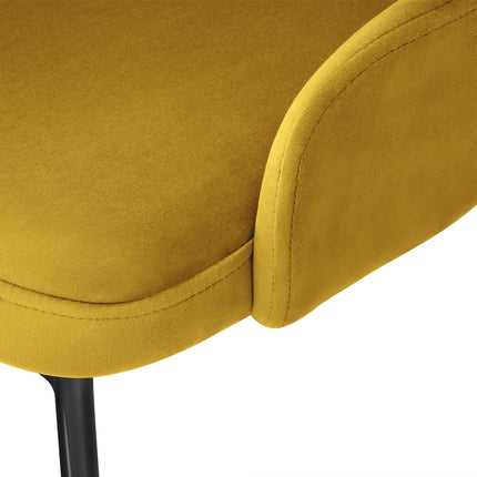 Velvet chair, Malaga, yellow