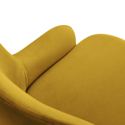 Velvet chair, Malaga, yellow