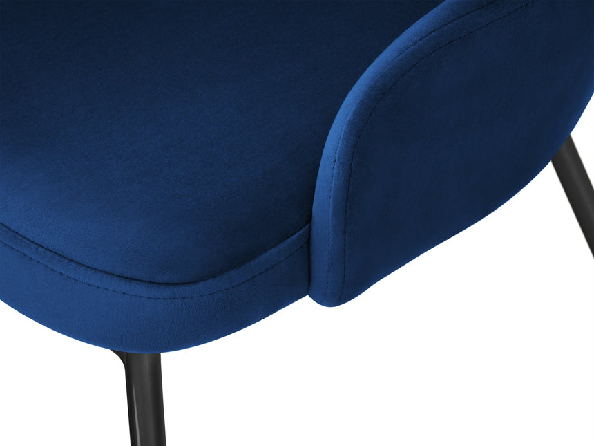 Velvet chair, Malaga, royal blue
