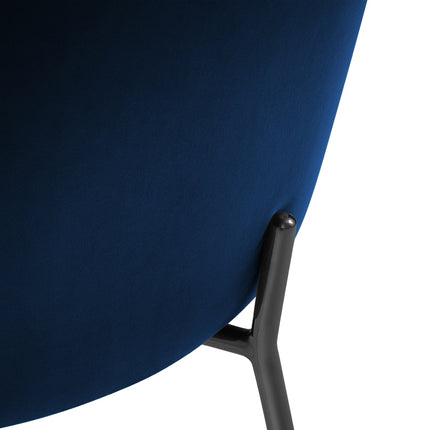 Velvet chair, Malaga, royal blue