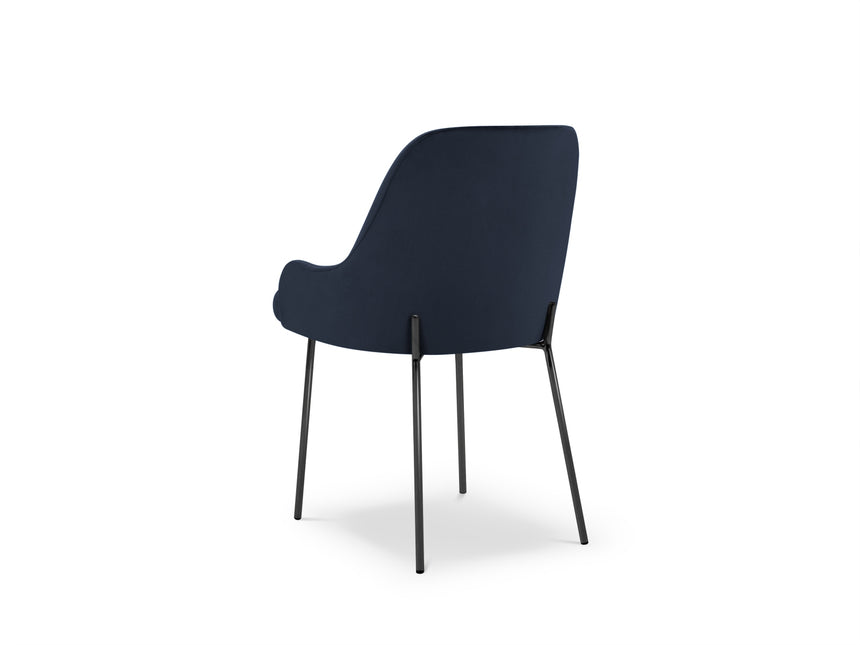 Velvet chair, Malaga, dark blue