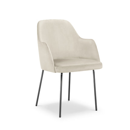 Velvet chair, Padua, light beige