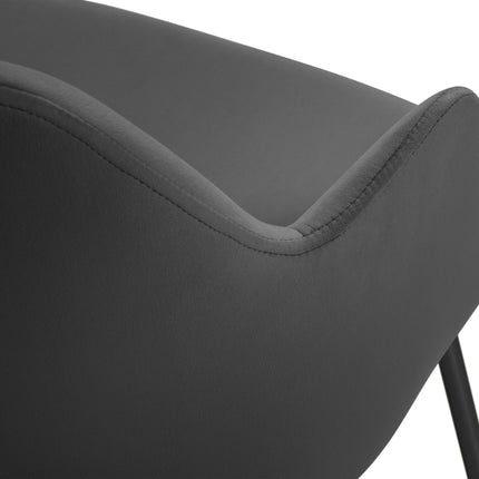 Velvet chair, Padova, dark gray