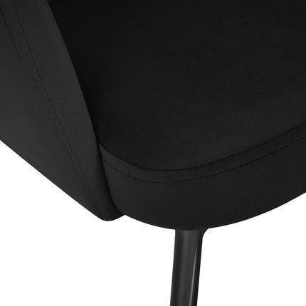 Velvet chair, Padova, black