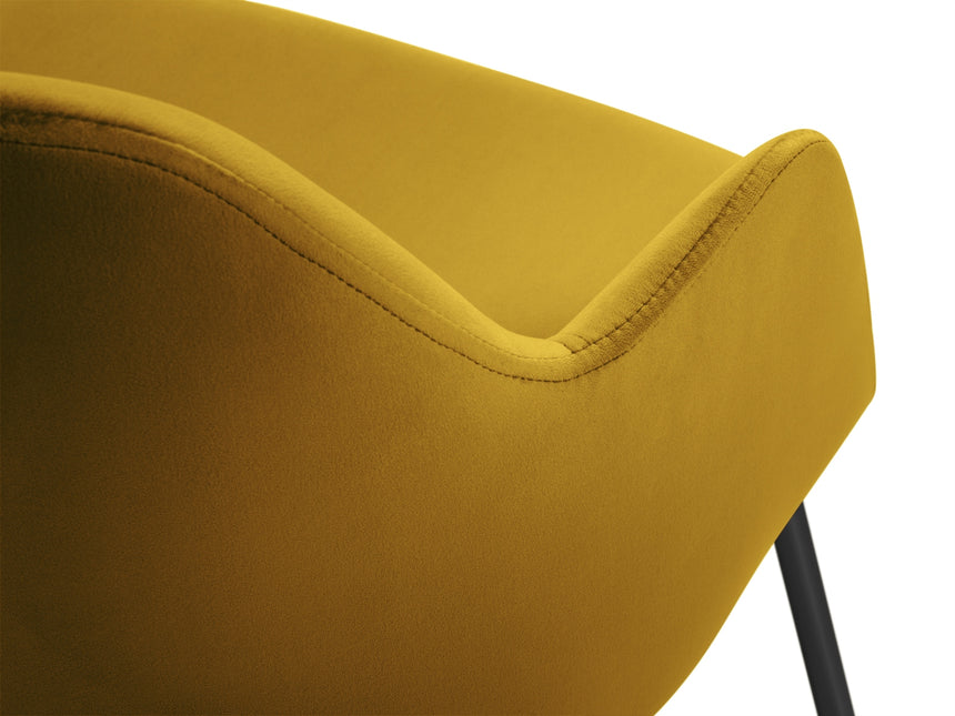 Fluwelen stoel, Padua, geel