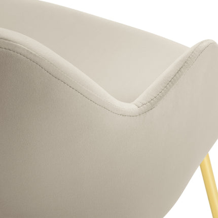 Velvet chair, Padua, light beige