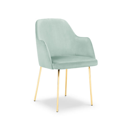 Velvet chair, Padova, mint
