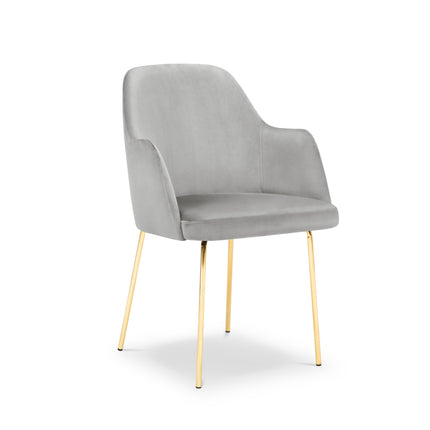 Velvet chair, Padua, light gray