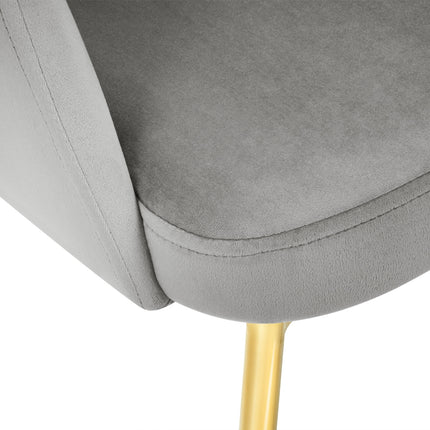 Velvet chair, Padua, light gray