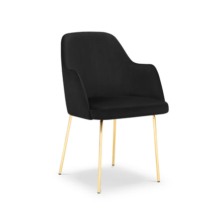 Velvet chair, Padova, black