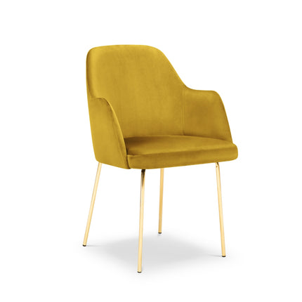 Velvet chair, Padua, yellow