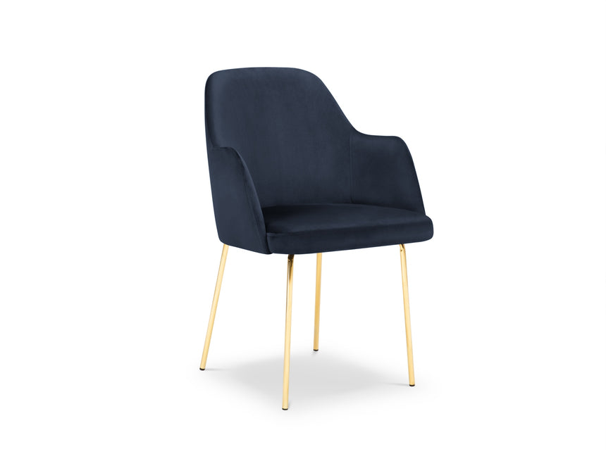 Velvet chair, Padova, dark blue