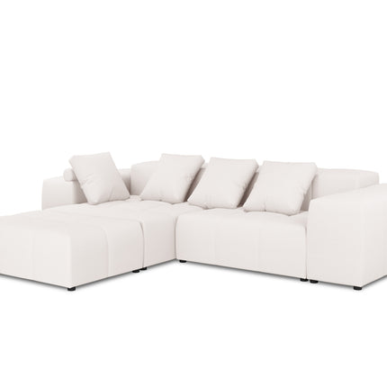 Modular reversible corner sofa, Rome, 5-seater, white