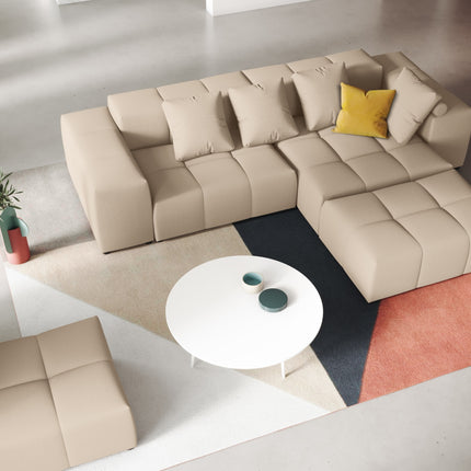 Modular reversible corner sofa, Rome, 5-seater, beige
