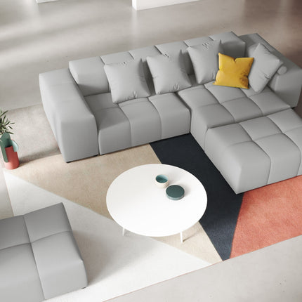 Modular reversible corner sofa, Rome, 5-seater, light gray