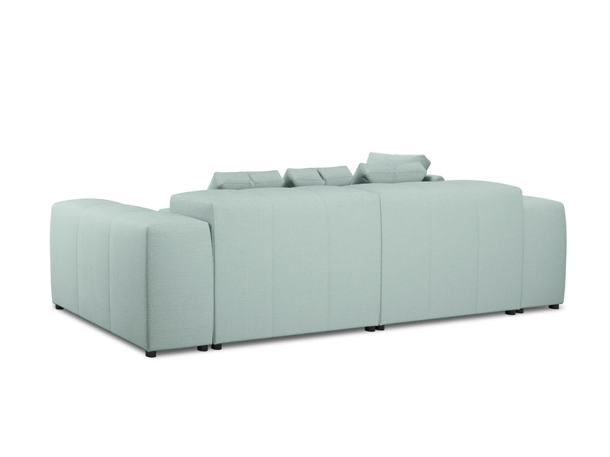Modular reversible corner sofa, Rome, 5-seater, Mint