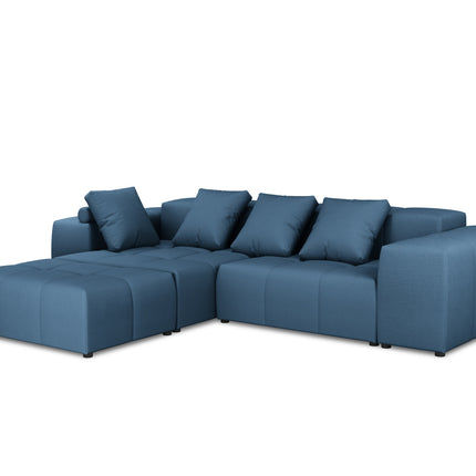 Modular reversible corner sofa, Rome, 5-seater, dark blue