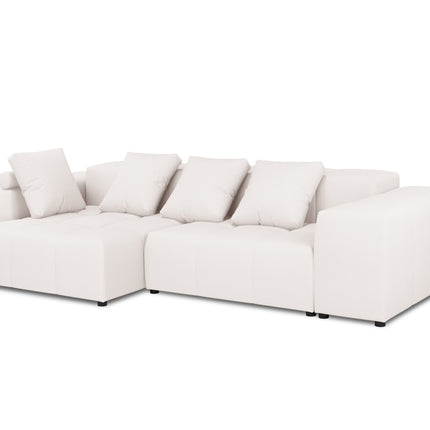 Modular reversible corner sofa, Rome, 4-seater, white