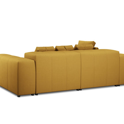 Modular reversible corner sofa, Rome, 4-seater, yellow
