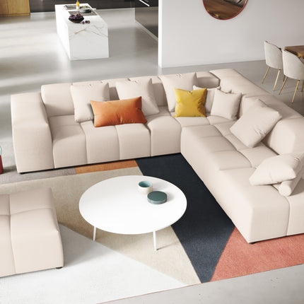 Modular reversible corner sofa, Rome, 7-seater, white