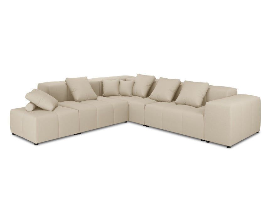 Modular reversible corner sofa, Rome, 7-seater, beige