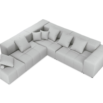 Modular reversible corner sofa, Rome, 7-seater, light gray