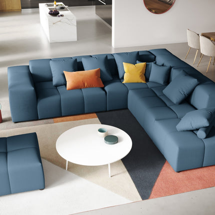 Modular reversible corner sofa, Rome, 7-seater, dark blue