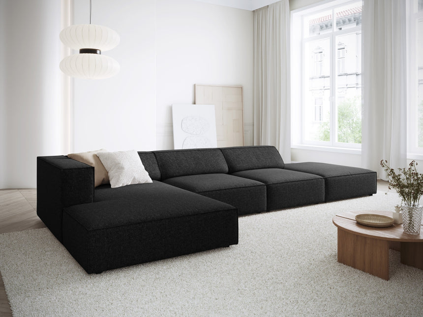 Corner sofa left, Arendal, 5-seater, black