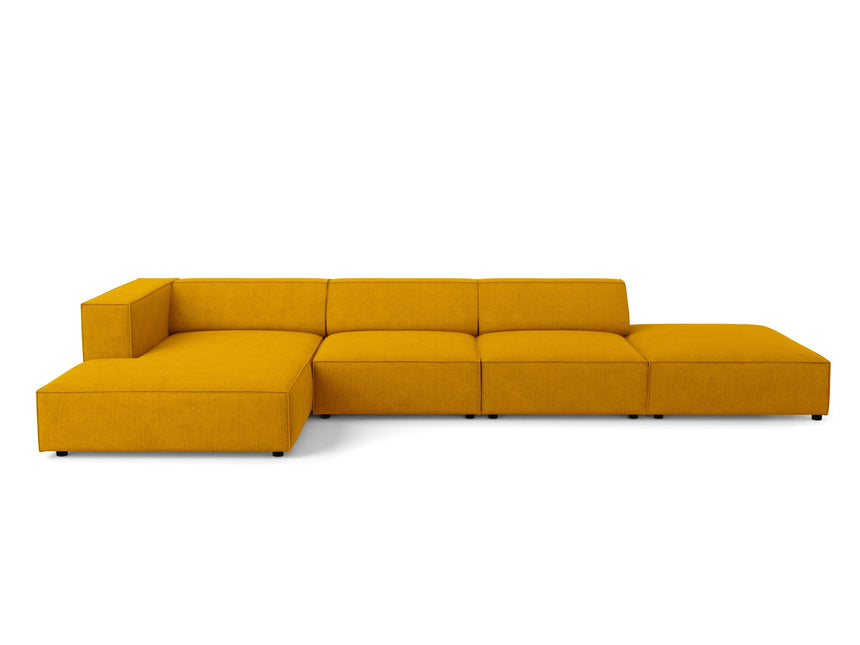 Corner sofa left, Arendal, 5-seater, Mustard
