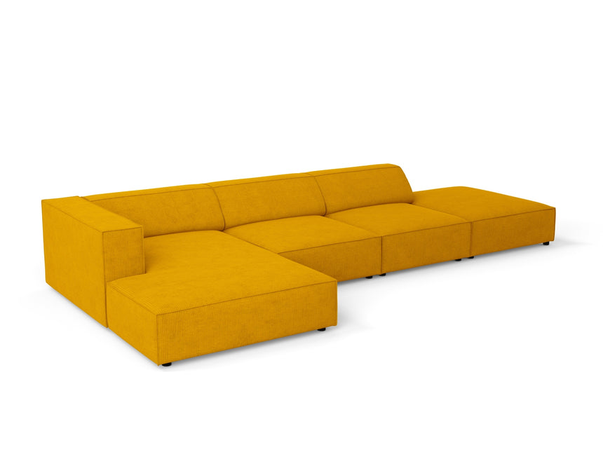 Corner sofa left, Arendal, 5-seater, Mustard