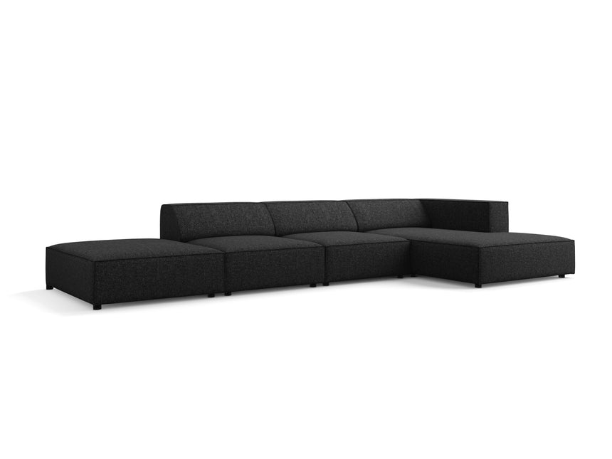 Corner sofa right, Arendal, 5-seater, black