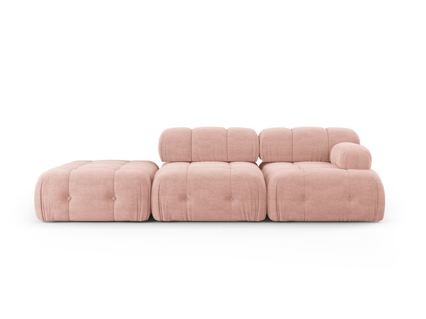 Left modular sofa, Ferento, 3-seater, pink
