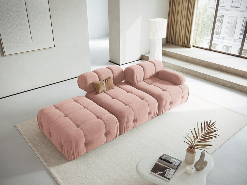 Left modular sofa, Ferento, 3-seater, pink