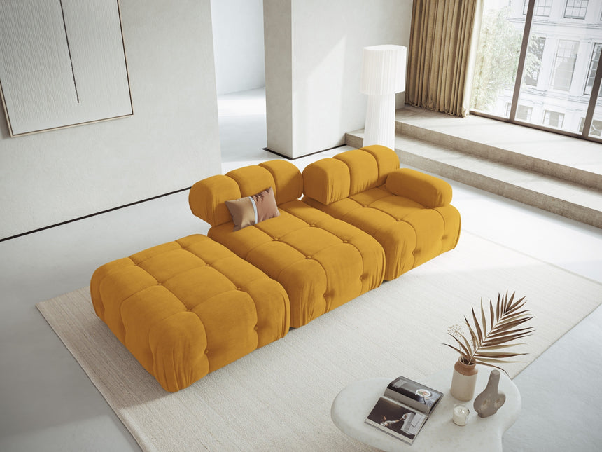 Modular sofa left, Ferento, 3-seater, mustard
