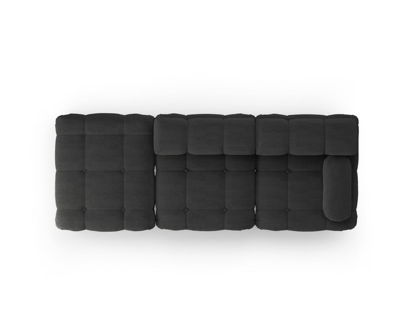 Modular sofa left, Ferento, 3-seater, black