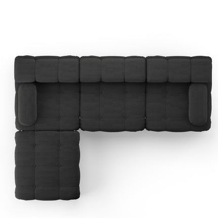 Modular sofa, Ferento, 4-seater, black