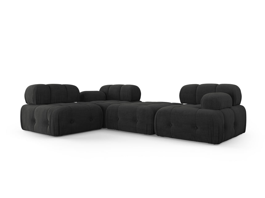 Modular sofa, Ferento, 4-seater, black