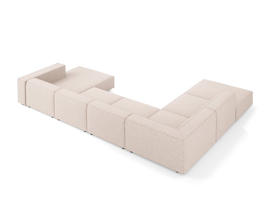 Panoramic corner sofa left, Arendal, 7-seater, beige
