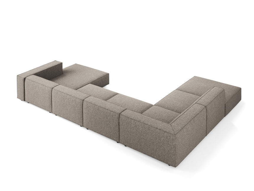 Panoramic corner sofa left, Arendal, 7-seater, gray