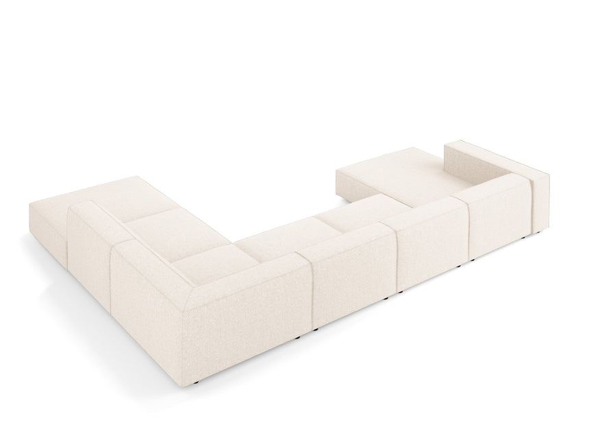 Panoramic corner sofa right, Arendal, 7-seater, light beige