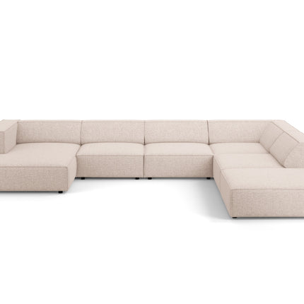 Panoramic corner sofa right, Arendal, 7-seater, beige