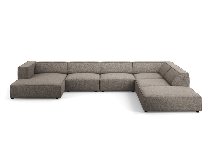 Panoramic corner sofa right, Arendal, 7-seater, gray