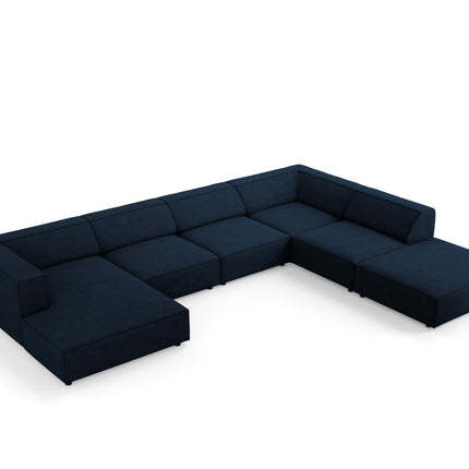 Panoramic corner sofa right, Arendal, 7-seater, royal blue