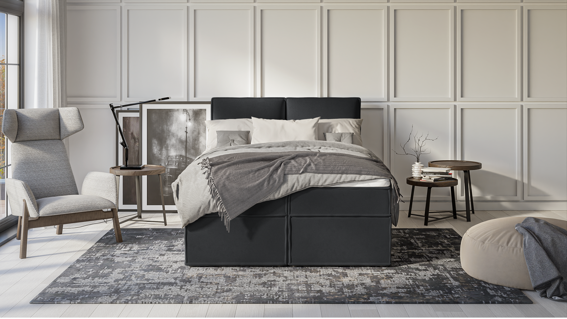 Box spring Jake with storage space anthracite