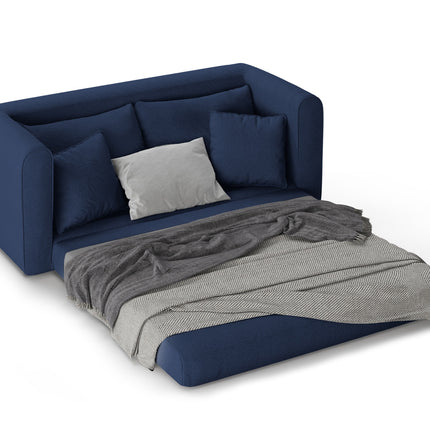 Sofa With Bed Function, Lido, 2 Seaters - Navy Blue