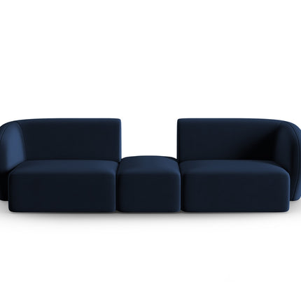 Modular velvet sofa, Shane, 2 seats - Royal blue
