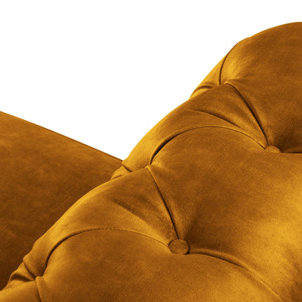 Velvet sofa, Lapis, 2 seats - Yellow