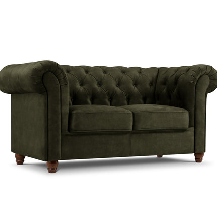 Velvet sofa, Lapis, 2 seats - Dark green