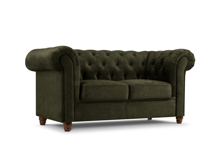 Velvet sofa, Lapis, 2 seats - Dark green